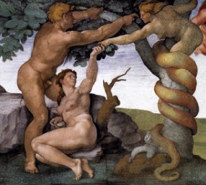 O pecado de Adão e Eva, de Michelângelo